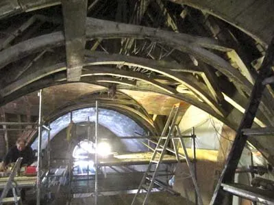 Les travaux de restauration des voûtes, photo 2