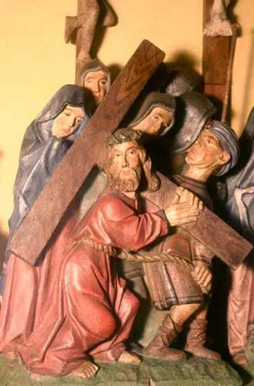 Jésus est chargé de sa croix : église Saint-Jacques de Locquirec